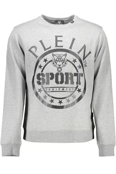 Plein Sport Sleek Long-sleeved Men's Sweatshirt In Grey