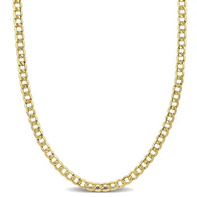 Mimi & Max 4mm Curb Link Chain Necklace In 14k Yellow Gold, 18.25 In