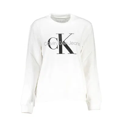 Calvin Klein Elegant Long Sleeve Women's Sweatshirt In White