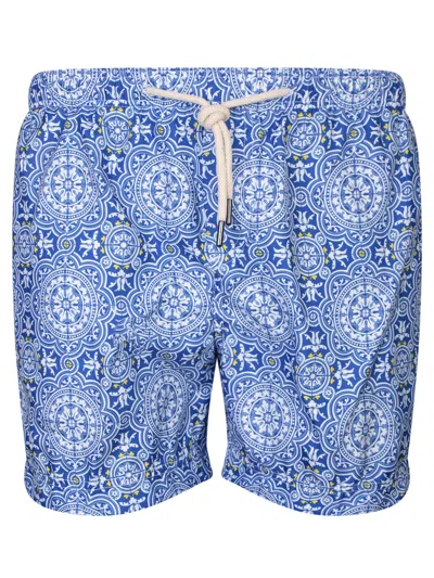 Peninsula Swimwear Licata Graphic-print Swim Shorts In Blue