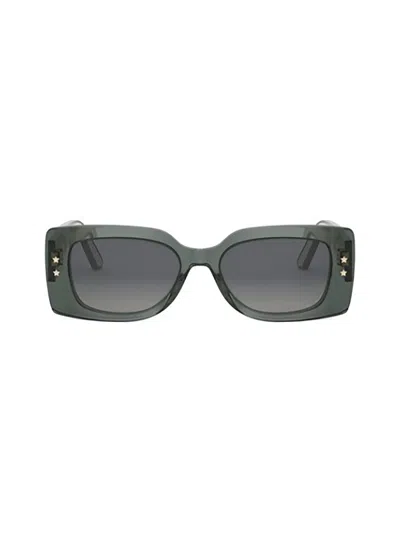 Dior Pacific S1u Sunglasses In Shiny Dark Green/smoke