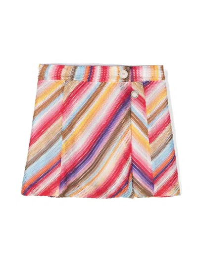 Missoni Kids' Zigzag Wraparound Skirt In Multicolour