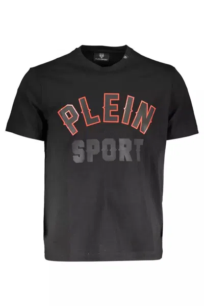 Plein Sport Elevated Athletic Tee With Iconic Men's Print In Black