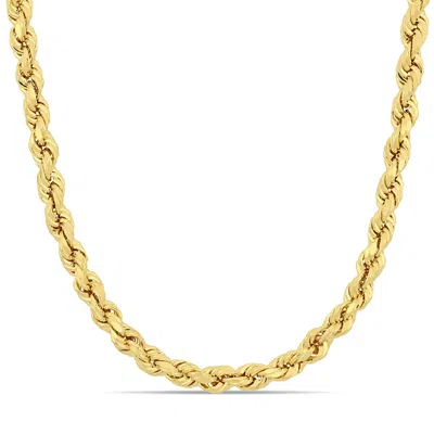Mimi & Max 18 Inch Rope Chain Necklace In 14k Yellow Gold (5mm)