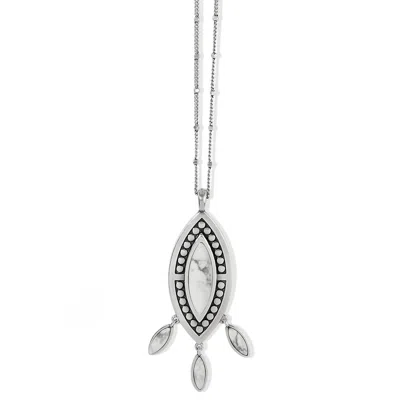Brighton Women's Pebble Dot Dream Howlite Convertible Necklace In Silver-white
