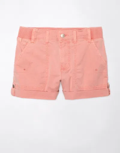 American Eagle Outfitters Ae Snappy Stretch 4" Perfect Cargo Short In Pink