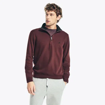 Nautica Mens Quarter-zip Sweatshirt In Multi