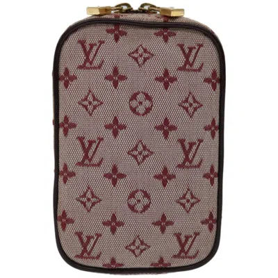 Pre-owned Louis Vuitton Canvas Clutch Bag () In Red