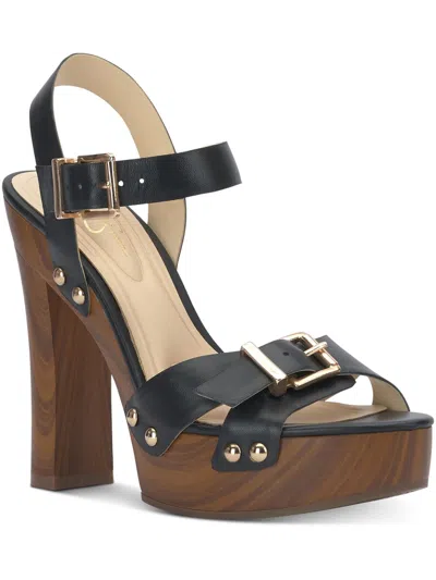 Jessica Simpson Therisa Womens Leather Platform Heels In Multi
