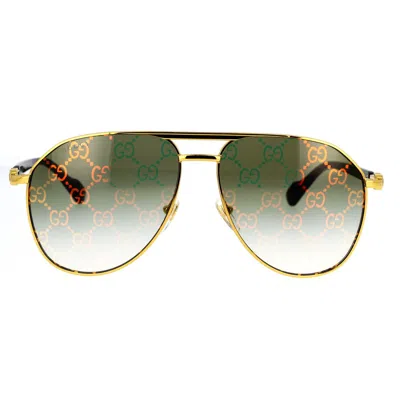 Gucci Eyewear Sunglasses In Gold
