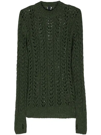 J.lal Redos Open-knit Jumper In Green