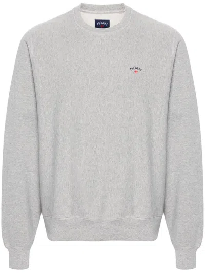 Noah Ny Logo-embroidered Cotton Sweatshirt In Grey