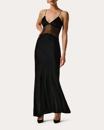 Kiki De Montparnasse Women's Maxim Maxi Slip Dress In Black