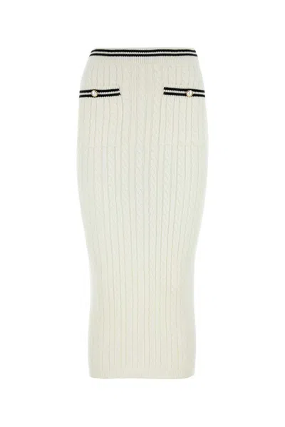 Alessandra Rich Stripe In White