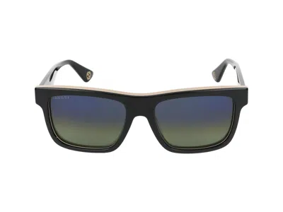 Gucci Sunglasses In Black Black Blue