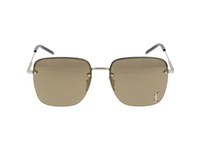Saint Laurent Sunglasses In Gold Gold Brown