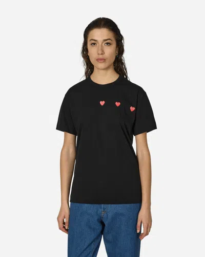 Comme Des Garçons Play Multi Red Heart T-shirt In Black