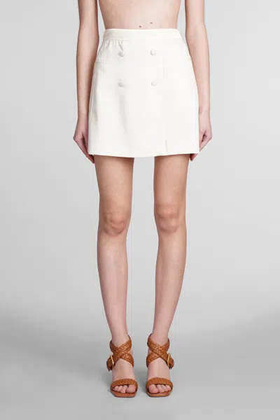 Mvp Wardrobe Cap Ferrat Skirt In Beige Polyamide