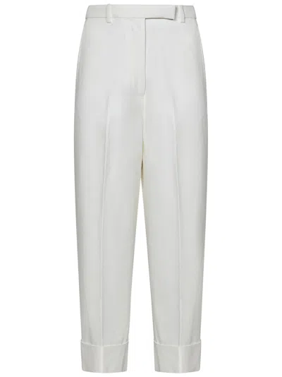Thom Browne Trousers In White