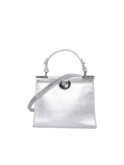 Coccinelle Binxie Mini Silver Bag In White