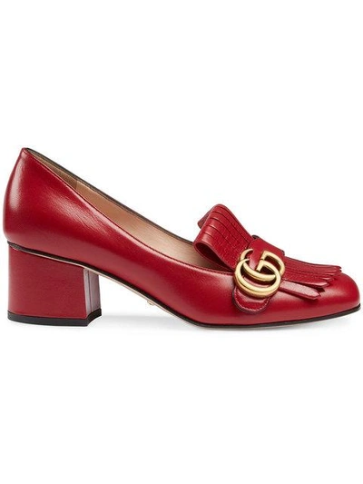 Gucci Marmont高跟鞋 In Rosso