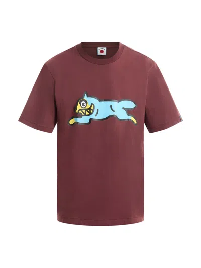 Icecream Men's Running Dog T-shirt Brown In Burgundy