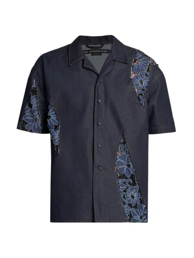 Andersson Bell Blue Patchwork Denim Shirt