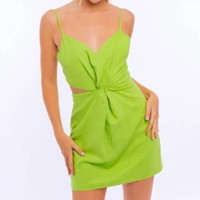 Le Lis Margarita Cut Out Mini Dress In Green
