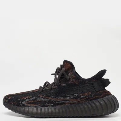 Pre-owned Yeezy X Adidas Brown/black Knit Fabric Boost 350 V2 Mx-oat Sneakers Size 42.5 In Multicolor