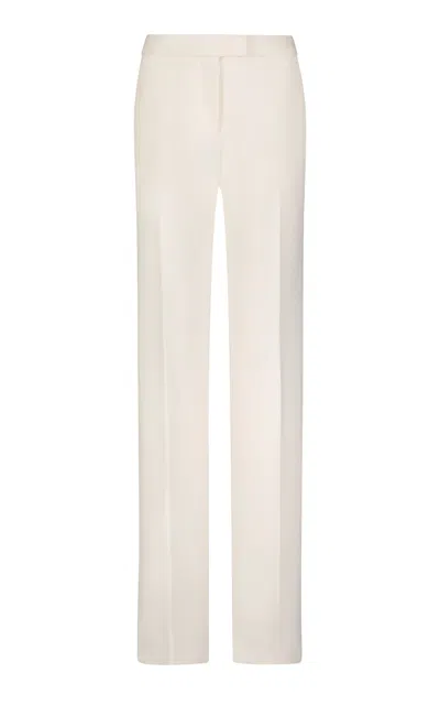 Marina Moscone Tailored Straight-leg Trousers In Ivory
