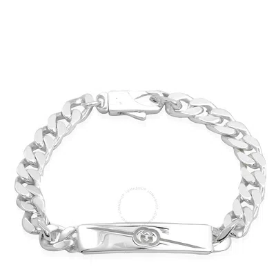 Gucci Diagonal Interlocking G Bracelet In Silver