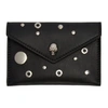 ALEXANDER MCQUEEN Black Skull & Studs Envelope Card Holder