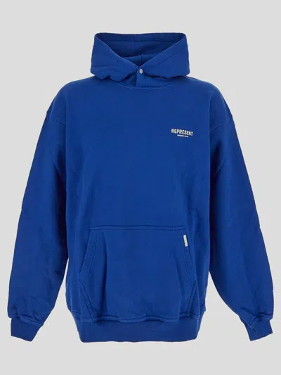 Represent Cotton Sweatshirt In Blue