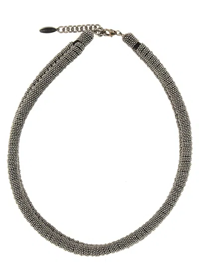 Brunello Cucinelli Monile Necklace In Silver