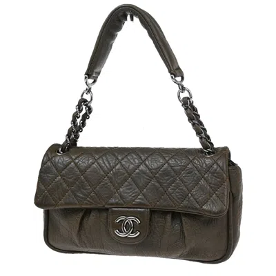 Pre-owned Chanel Classic Flap Brown Leather Shoulder Bag ()