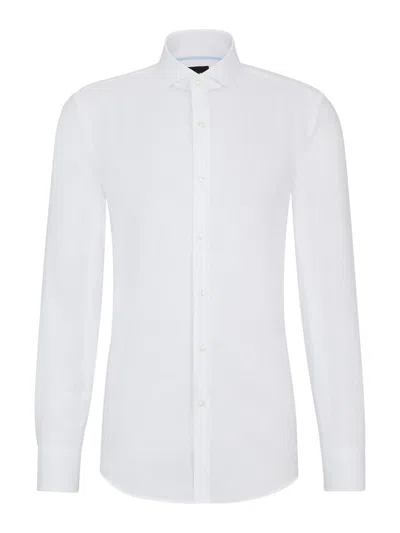 Hugo Boss Boss Linen Shirt In White
