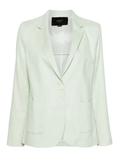 Seventy Notched-lapels Single-breasted Blazer In Green