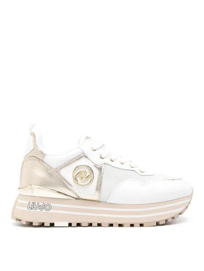 Liu •jo Liu Jo Metallic Effect Sneakers In White