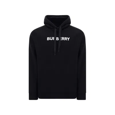 Burberry Ansdell Hooded Logo Sweatshirt In Black