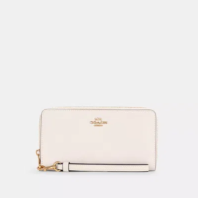 Coach Outlet Long Zip Around Wallet In Gold