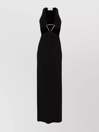 Coperni Cut-out Triangle Maxi Dress In Black