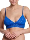 Hanky Panky Signature Lace Padded Triangle Bralette In Blue