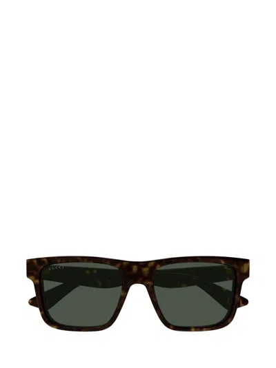 Gucci Eyewear Rectangle Frame Sunglasses In Brown