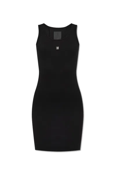 Givenchy 4g-motif Ribbed Mini Dress In Black