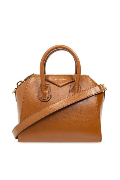 Givenchy Antigona Mini Top Handle Bag In Brown