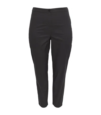 Marina Rinaldi Cotton-blend Tailored Trousers In Black