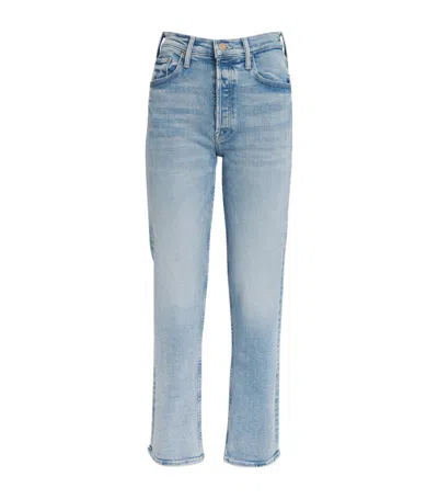 Mother The Tomcat Flood High-rise Straight Jeans In Blue