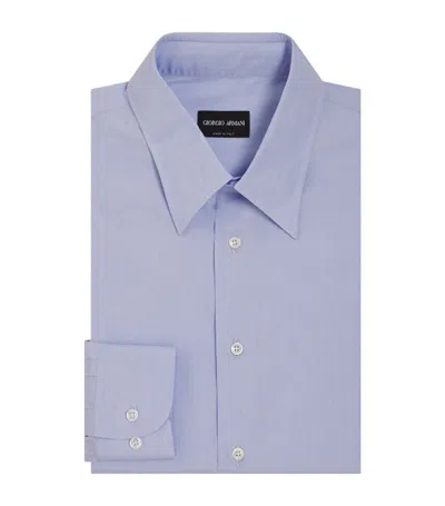 Giorgio Armani Cotton Poplin Shirt In Multi