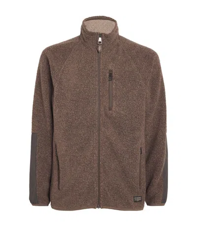 Purdey Fleece-back Jersey Lux Jacket In Brown