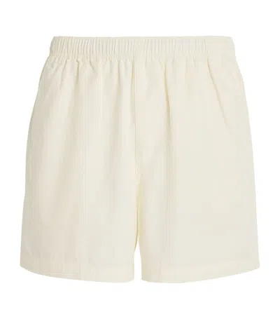 Fred Perry Cotton Shorts In White